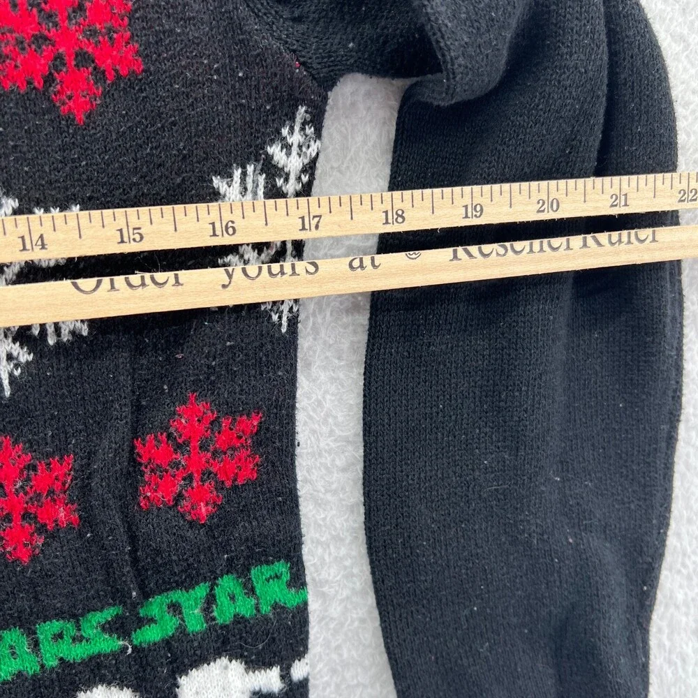 Star Wars Medium Womens Black Top Ugly Sweater Long Sleeve Pullover Darth‎ Vader - Picture 8 of 14